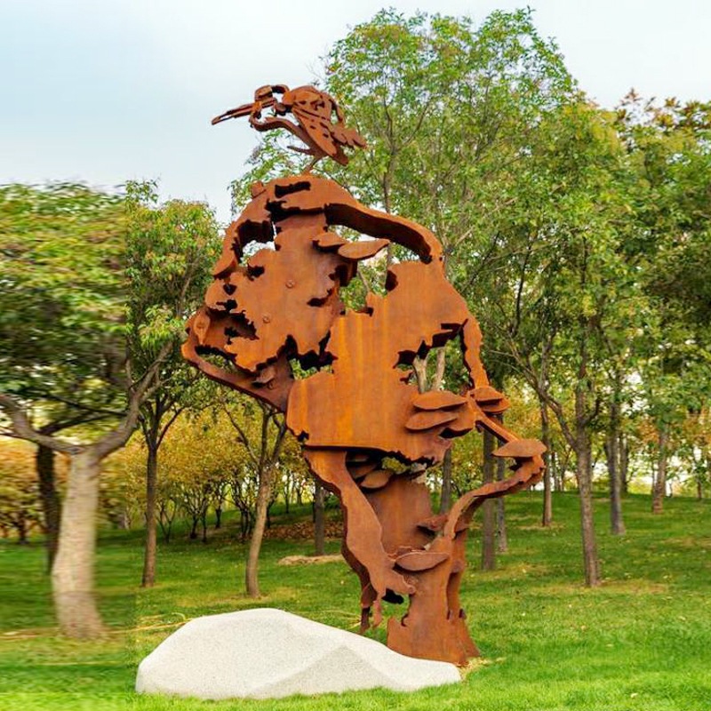 三家镇耐候钢雕塑