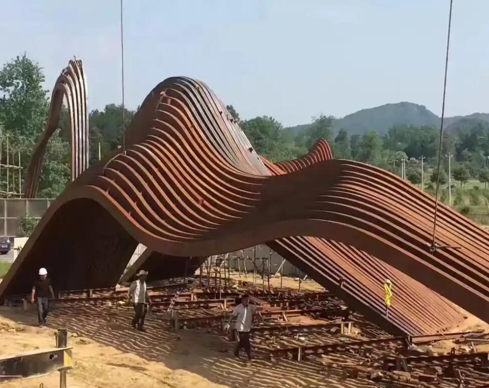 三家镇耐候钢板雕塑